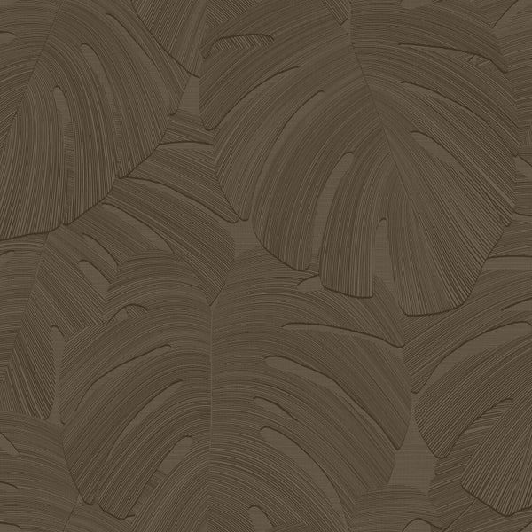 Origin Wallcoverings Tapete tropische Blätter Beigebraun - 53 cm x 10.05 m - 348026
