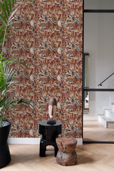 Origin Wallcoverings Tapete figurative Motive Rostbraun - 53 cm x 10.05 m - 347420