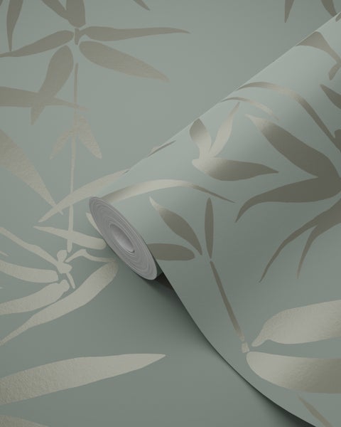Origin Wallcoverings Tapete Bambusblätter Grün - 53 cm x 10.05 m - 347736