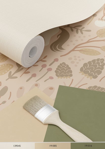 ESTAhome Tapete Einhörner Sandbeige - 53 cm x 10.05 m - 139875