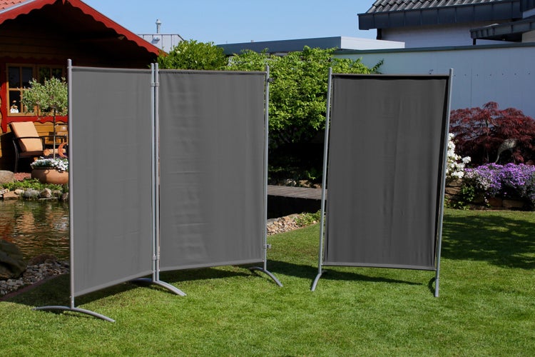 Stellwand 3-teilig, 260 x 156 cm, anthrazit