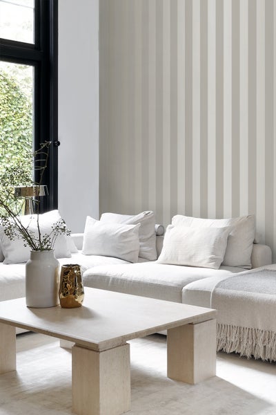 Origin Wallcoverings Tapete Streifen Taupe - 53 cm x 10,05 m - 326111