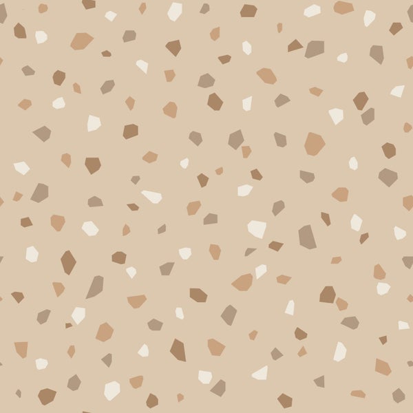 ESTAhome Tapete Terrazzo-Motiv Hellbeige - 50 x 900 cm - 139826