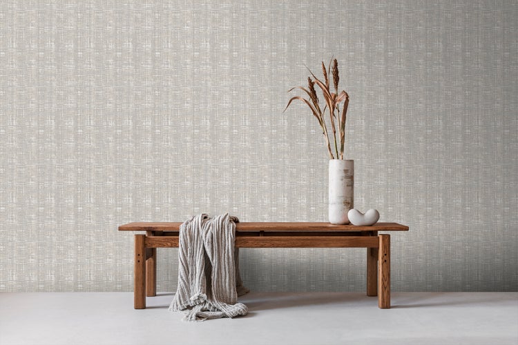 Sanders und Sanders Tapete Leinen-Optik Grau - 53 cm x 10 m - 640259