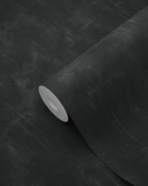 ESTAhome Tapete mit malerischem Effekt Schwarz - 53 cm x 10.05 m - 136408