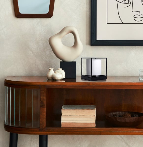 Technische Zeichnung einer Außenleuchte mit den Maßen 120 Millimeter Höhe, 150 Millimeter Breite und 120 Millimeter Durchmesser.