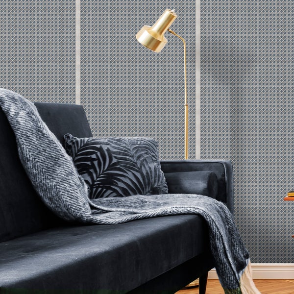 Sanders und Sanders Tapete Karomuster Dunkelblau - 53 cm x 10 m - 640514