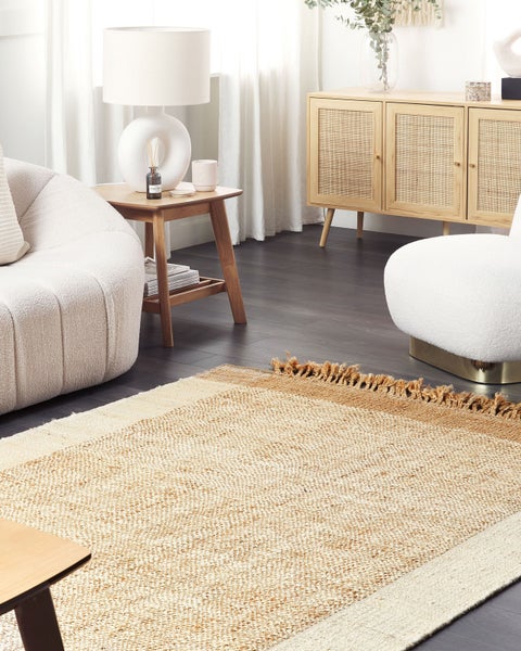 Teppich DEDEMLI Beige 160 x 230 cm Jute