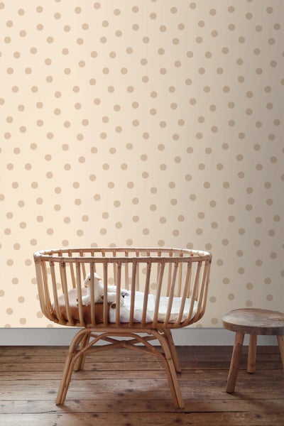 ESTAhome Tapete Punkte Beige - 53 cm x 10.05 m - 139730