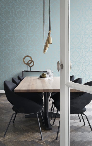Origin Wallcoverings Tapete Ornamente Eisblau - 53 cm x 10.05 m - 346237