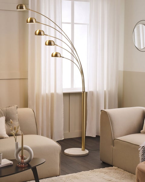 Stehlampe FLINDERS verstellbar Metall Gold