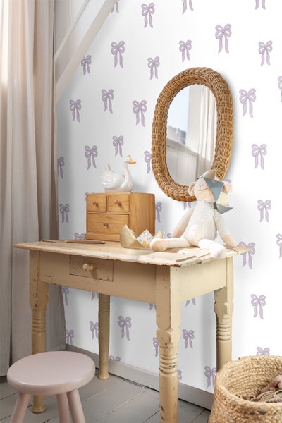 ESTAhome Tapete kleine Schleifen Violett - 50 x 900 cm - 131432