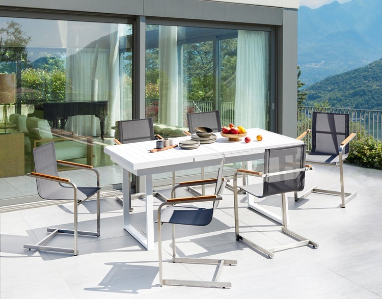 Gartenmöbel Set 6-Sitzer VALCANETTO/COSOLETO Metall Grau
