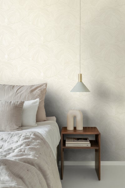Origin Wallcoverings Tapete tropische Blätter Hellbeige - 53 cm x 10.05 m - 348023