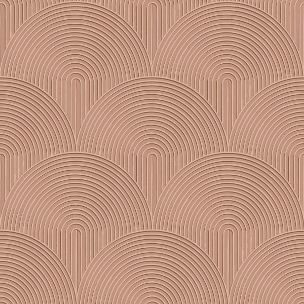 ESTAhome Tapete 3D Muster Terrakottarosa - 50 x 900 cm - 131104