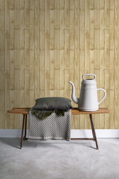 ESTAhome Tapete Holzoptik Beige und Braun - 53 cm x 10.05 m - 137744