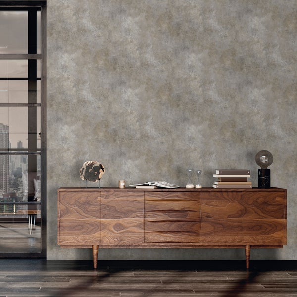 Sanders und Sanders Tapete Beton-Optik Grau - 53 cm x 10 m - 640073