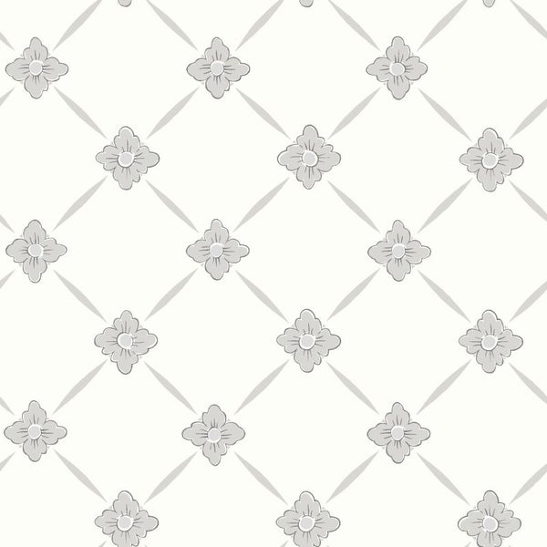 Borastapeter Tapete Fliesenmuster Grau und Beige - 53 cm x 10.05 m - 660043