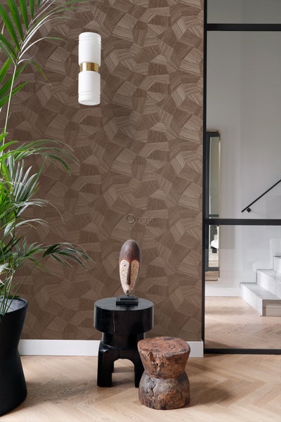 Origin Wallcoverings Tapete 3D-Muster Rostbraun - 53 cm x 10.05 m - 347824