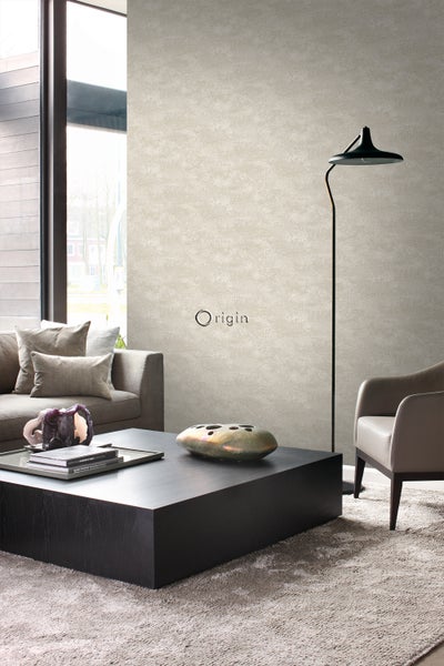 Origin Wallcoverings Tapete Naturstein mit Craquelé-Effekt Beige - 53 cm x 10.05 m - 347563