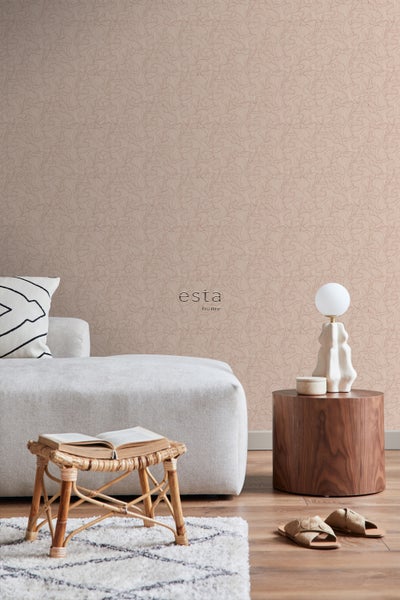 ESTAhome Tapete Koralle Terrakottarosa - 50 x 900 cm - 139501