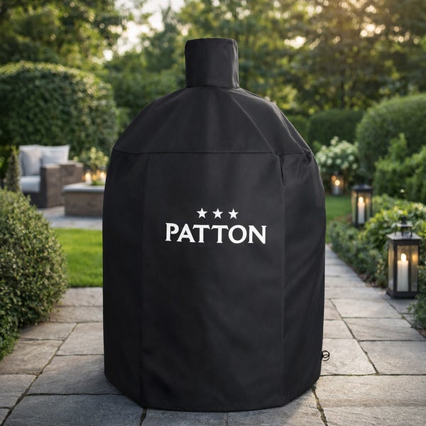 Patton Grill Abdeckhaube auf einer Terrasse