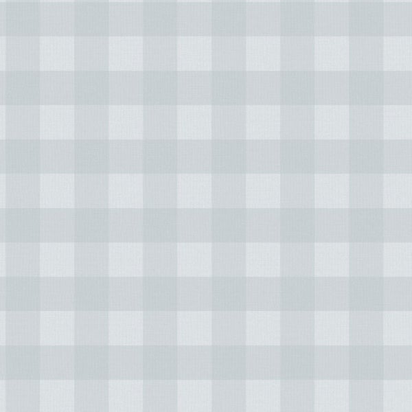 Sanders und Sanders Tapete Karomuster Hellblau - 53 cm x 10.05 m - 640684
