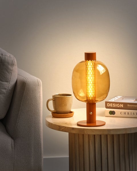 Kabellose LED Tischlampe PULANGI mit Dimmer Metall Braun
