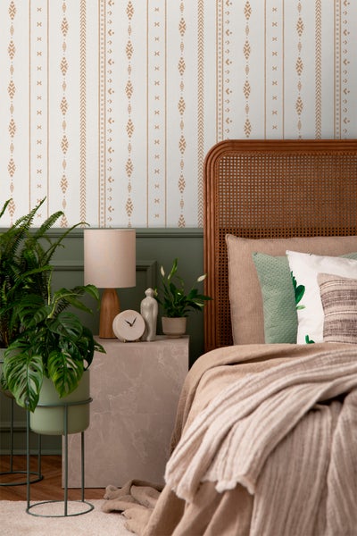 Sanders und Sanders Tapete ethnische Motive Beige und Ockergelb - 53 cm x 10 m - 640524