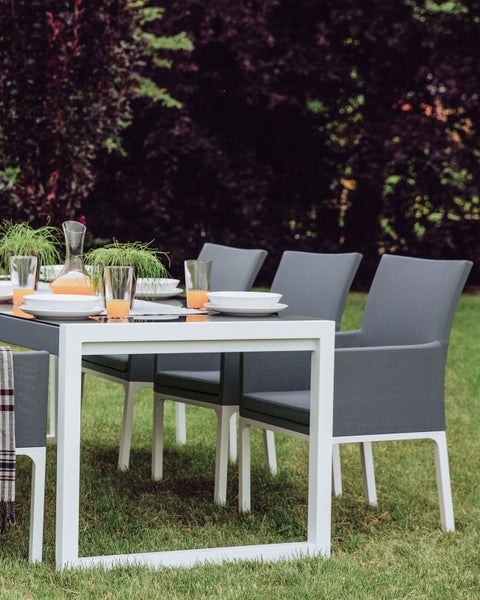 Set mit 2 Stühlen und Sitzkissen BACOLI Stoff Dunkelgrau