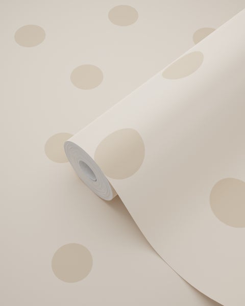 ESTAhome Tapete Punkte Beige - 53 cm x 10.05 m - 139730
