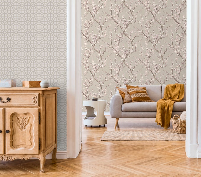 Sanders und Sanders Tapete geometrisches Motiv Beige - 53 cm x 10 m - 640200