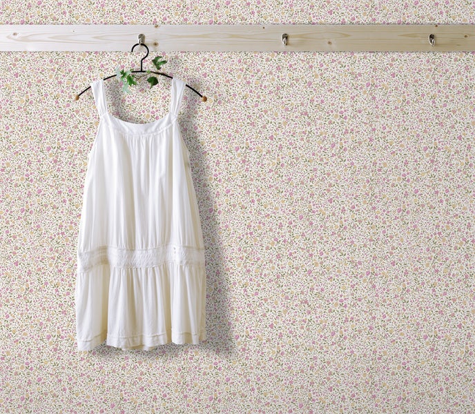 Sanders und Sanders Tapete Blumen Lila, Grün und Gelb - 53 cm x 10 m - 640394