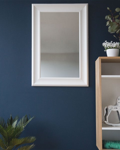 Wandspiegel LUNEL 60 cm 90 cm Weiß