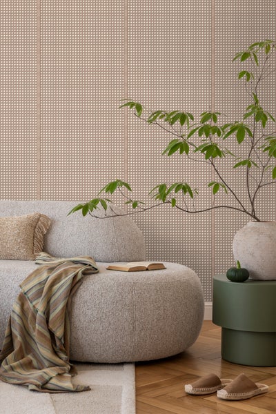 Sanders und Sanders Tapete Karomuster Braun - 53 cm x 10 m - 640515