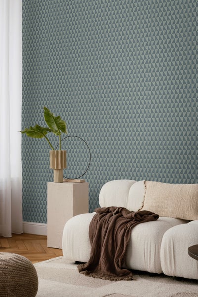 Tapetenrolle mit geometrischem Dreiecksmuster