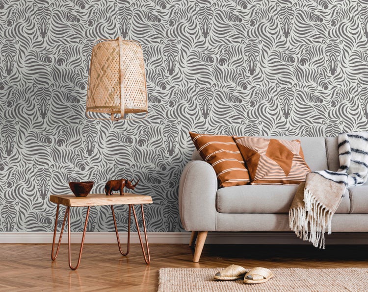 Sanders und Sanders Tapete Zebras Schwarz und Weiß - 53 cm x 10 m - 640519