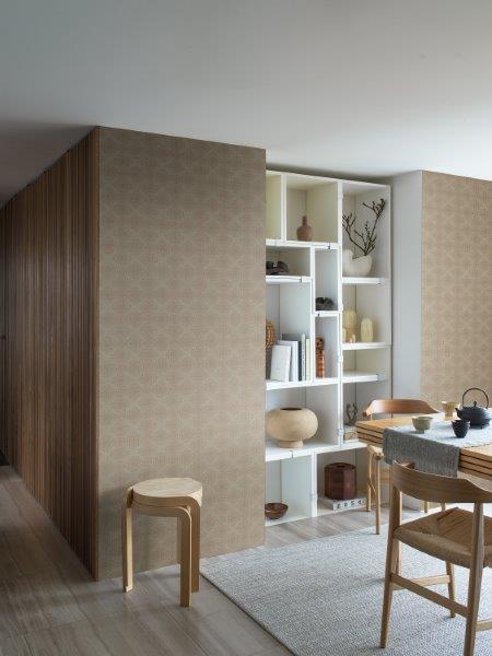Borastapeter Tapete Fliesenmuster Beige - 53 cm x 10.05 m - 660308