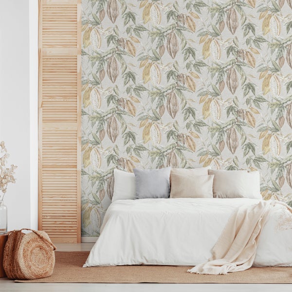 Sanders und Sanders Tapete Blätter Graugrün - 53 cm x 10 m - 640217