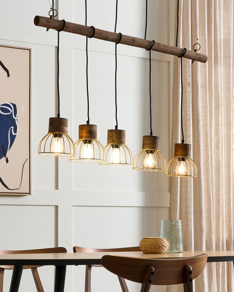 Hängeleuchte VARADA Holz Braun