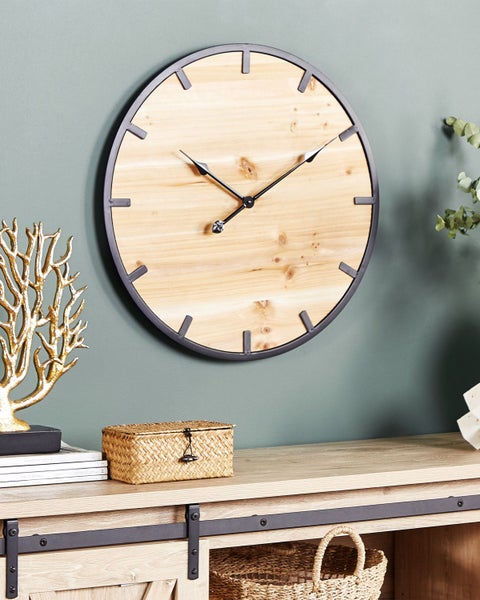 Wanduhr CABORCA 60 cm Tannenholz Hellbraun