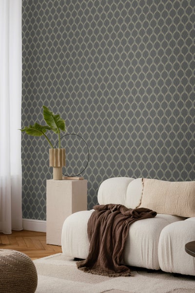 Duro Tapete Art Decó Muster Braun - 53 cm x 10.05 m - 661159