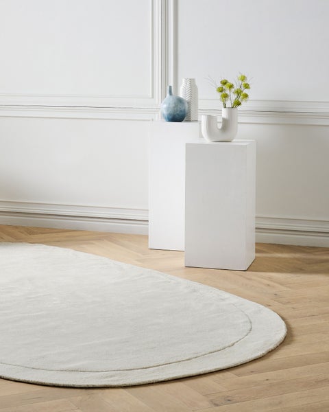 Teppich MITHA Cremeweiß 200 x 300 cm Viskose