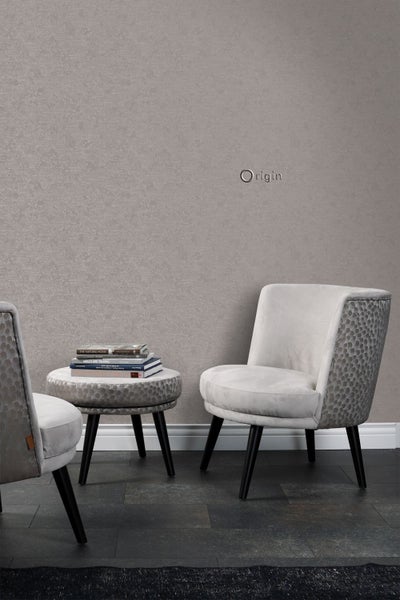 Origin Wallcoverings Tapete Uni Taupe und Bronze - 53 cm x 10.05 m - 346205