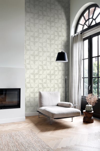 Origin Wallcoverings Tapete 3D Muster Hellgrau - 50 x 900 cm - 347958