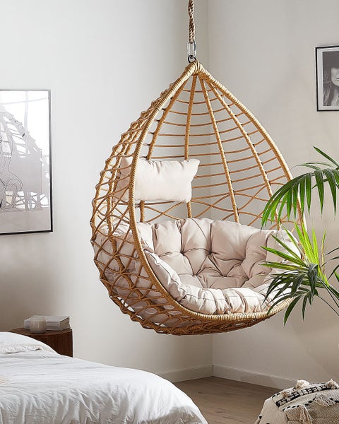 Hängesessel ARSITA Polyrattan Naturfarben