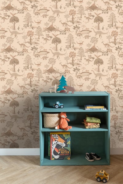 ESTAhome Tapete Dinosaurier Beige - 50 x 900 cm - 131659