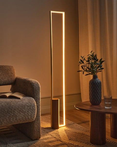 LED Stehlampe PATRICIO Metall Gold