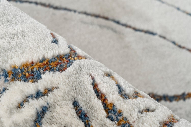 Kurzflor Teppich Tranquiluxe Grau / Multi 10 mm Modern 80 x 150 cm