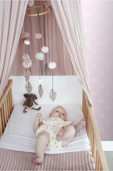 Origin Wallcoverings Tapete kleine Schleifen Rosa - 53 cm x 10.05 m - 346844